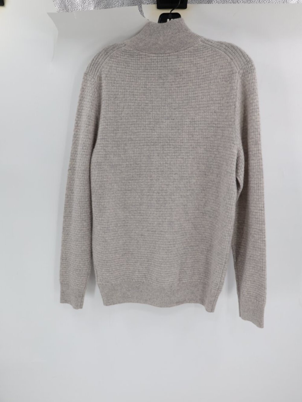 Christian Lacroix Sweater Mens Small 2 Ply Cashmere 1/4 Zip Pullover waffle knit - Picture 7 of 11